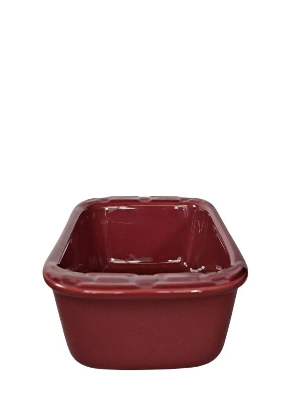 LONGABERGER POTTERY WOVEN TRADITIONS PAPRIKA LOAF BAKING DISH 8